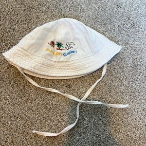 Baby bucket hat white African safari